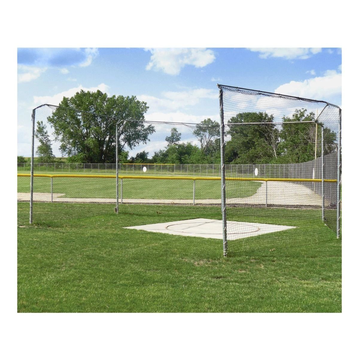 Pro Down High School Discus Cage 3 Pro Down High School Discus Cage